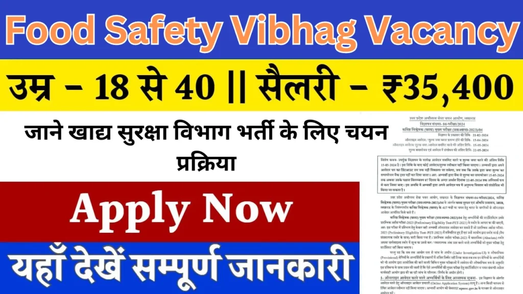 Food Safety Vibhag Vacancy