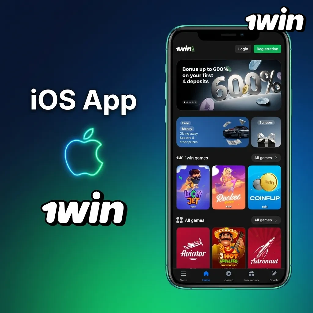Guide to adding the 1win app to an iPhone home screen using Safari.