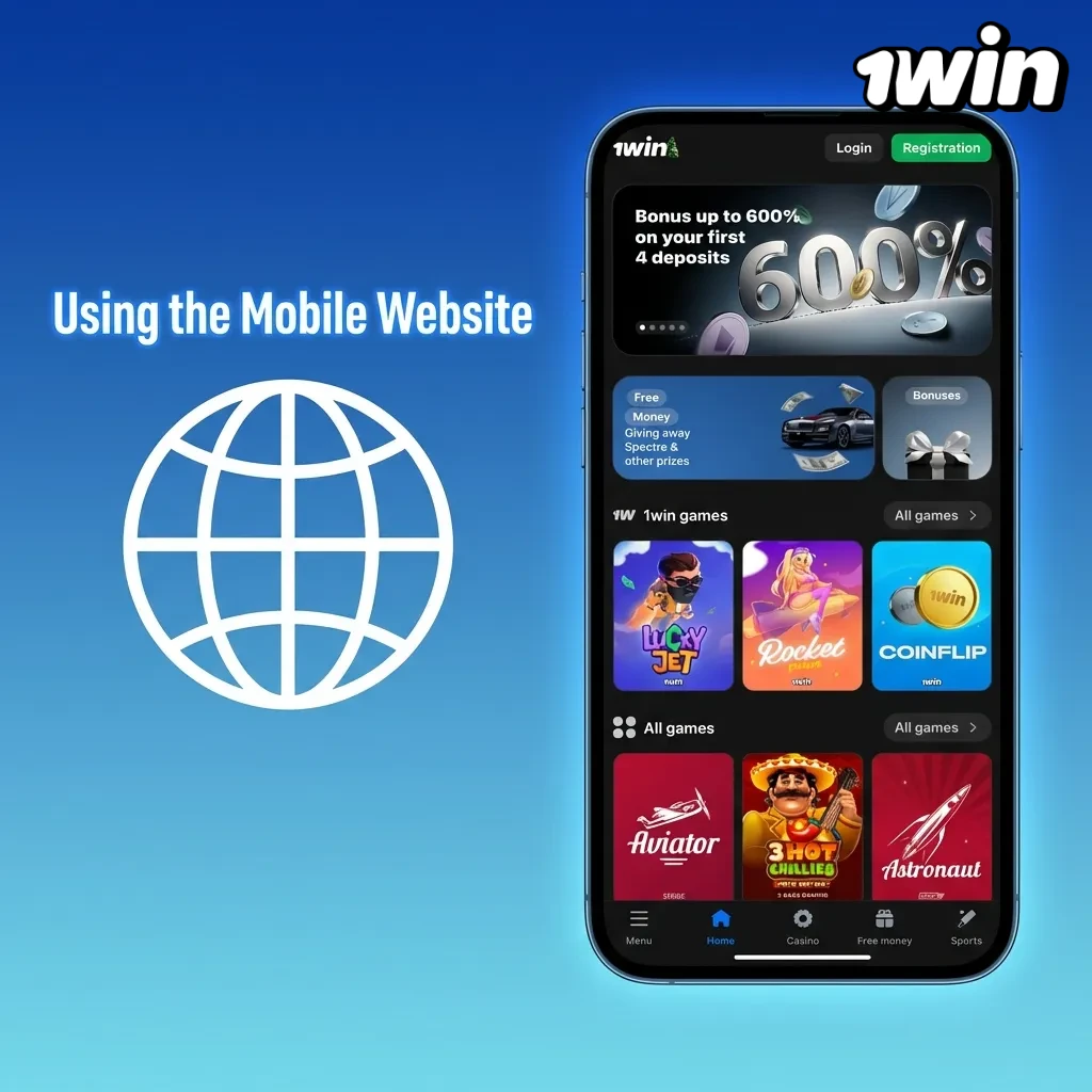 Smartphone displaying the secure mobile website interface on a web browser.