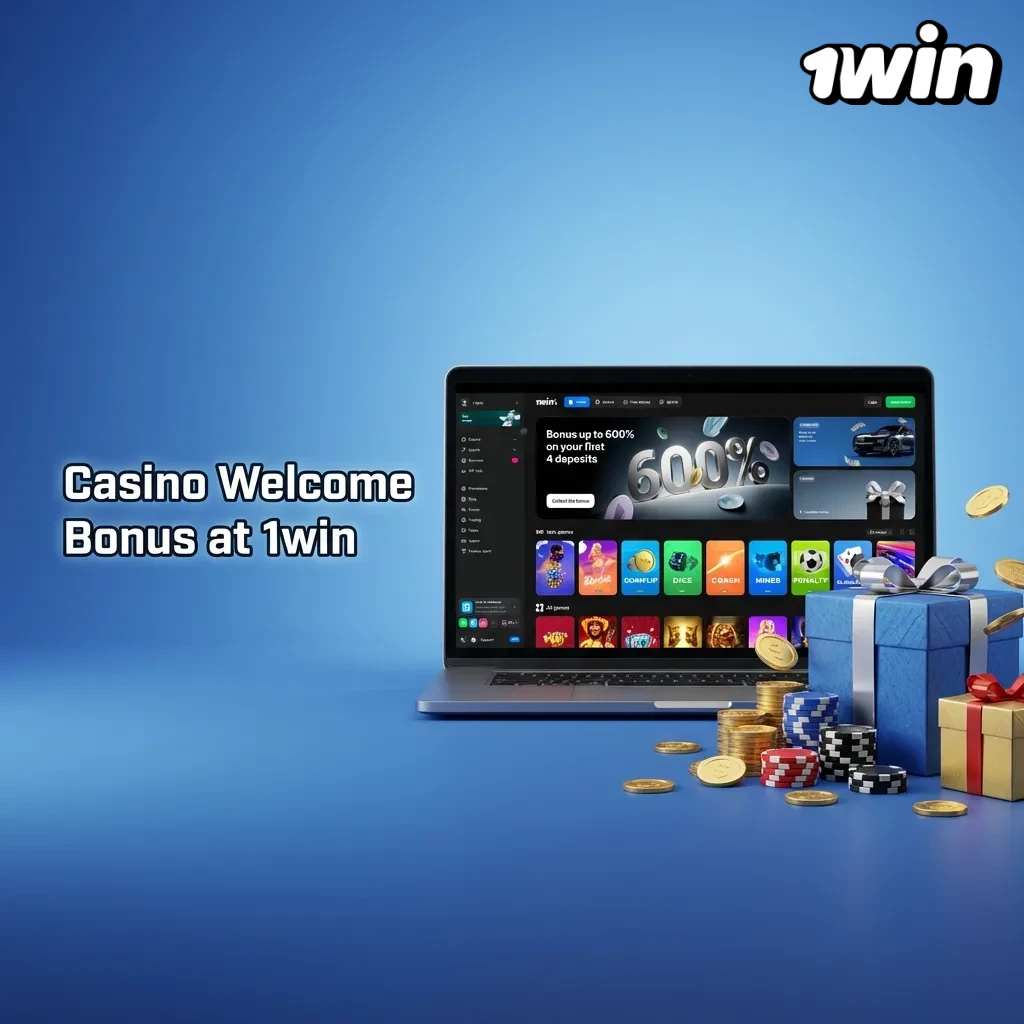 1win Casino 500% welcome bonus package up to 170,000 INR for new members.