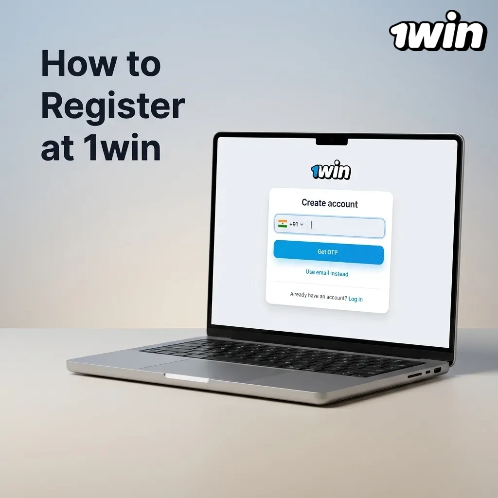 1win registration window showing the sign-up form and green register button.