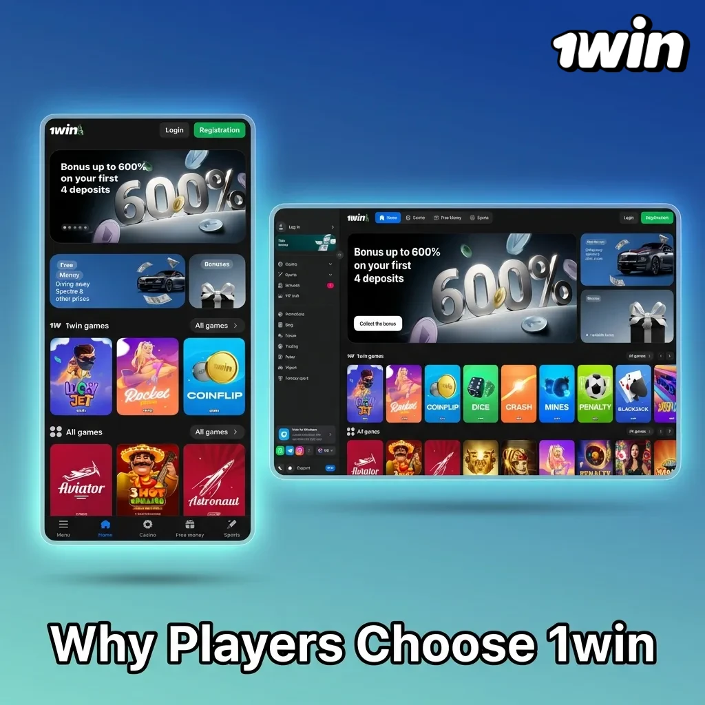 1win platform with casino games, sports betting, UPI payments, and high-value bonuses.