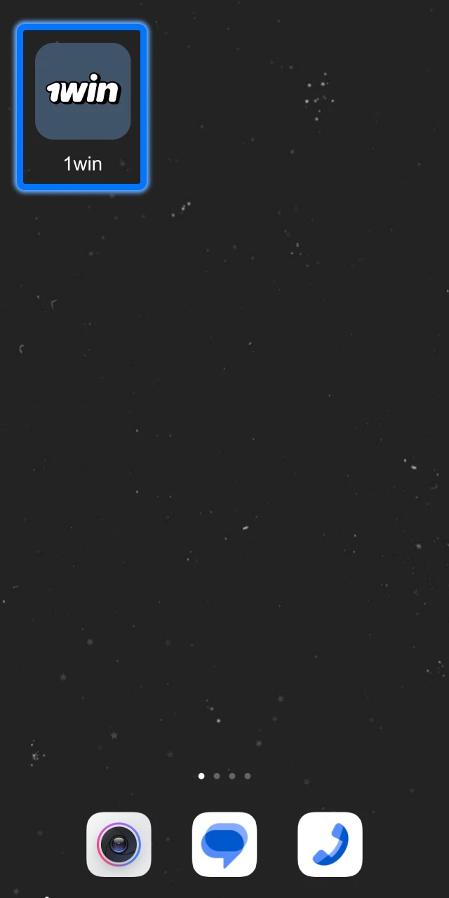 Launch the newly installed 1win app from your home screen and log in to start betting.