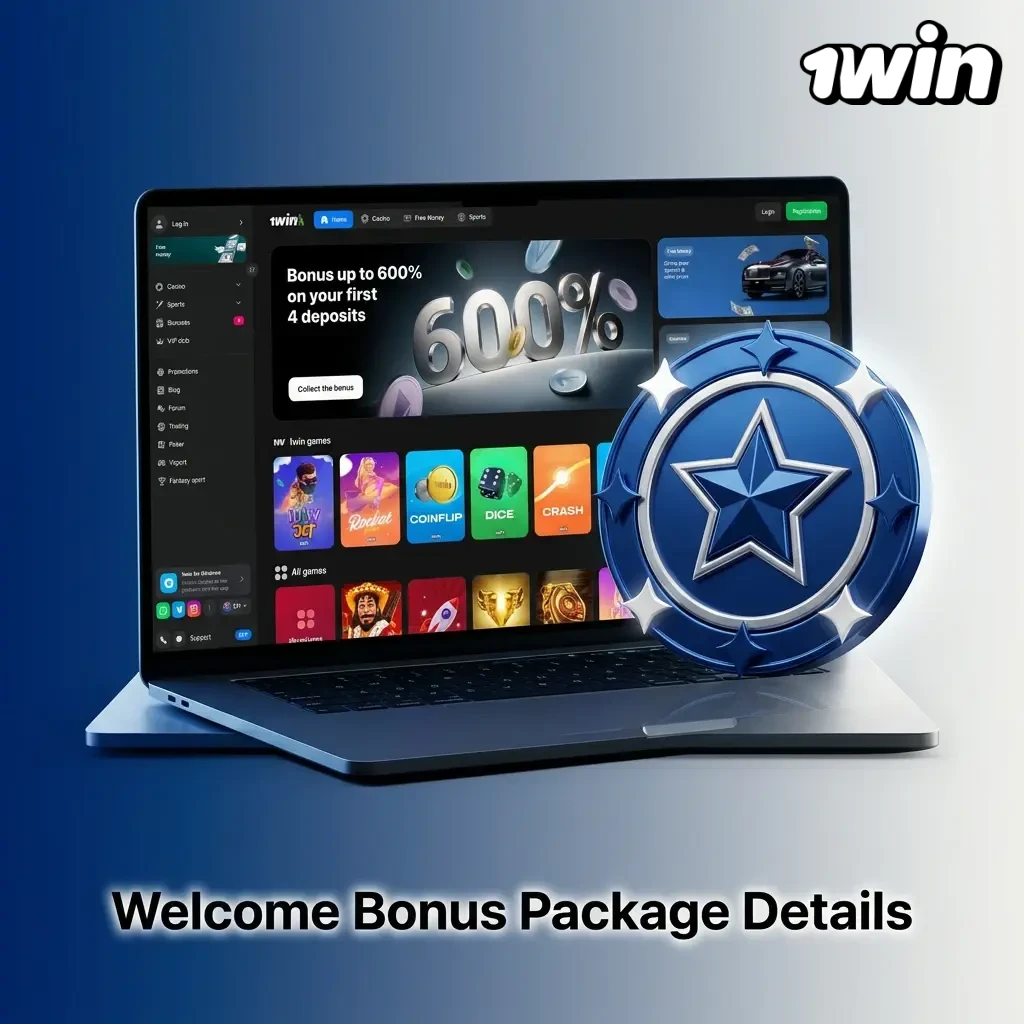 500% welcome bonus up to 170,000 INR across four deposits for sports betting and casino games.