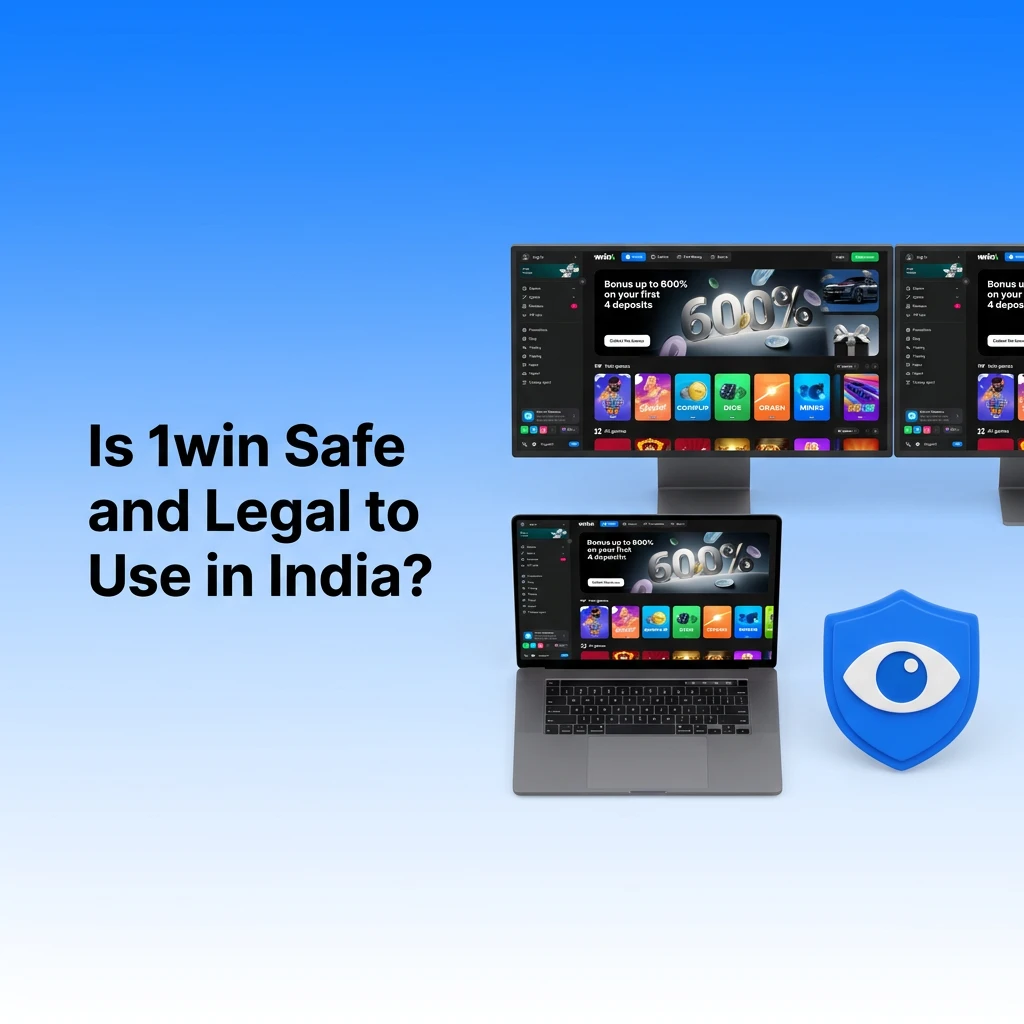 1win safety and legality in India showing SSL encryption, Curaçao licence, and secure online betting platform features