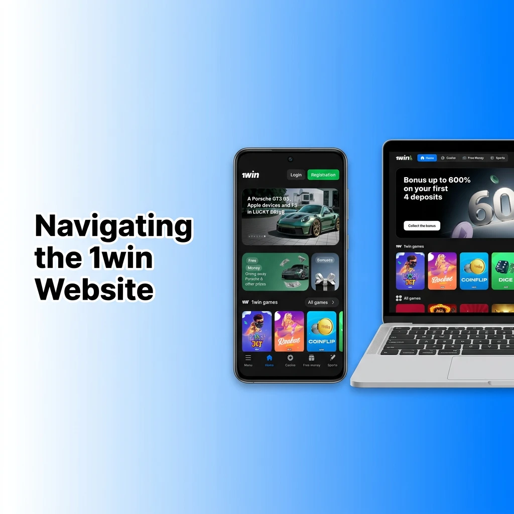 1win website navigation bar showing Sports, Live Betting, Casino, eSports, and Promotions menu options on desktop